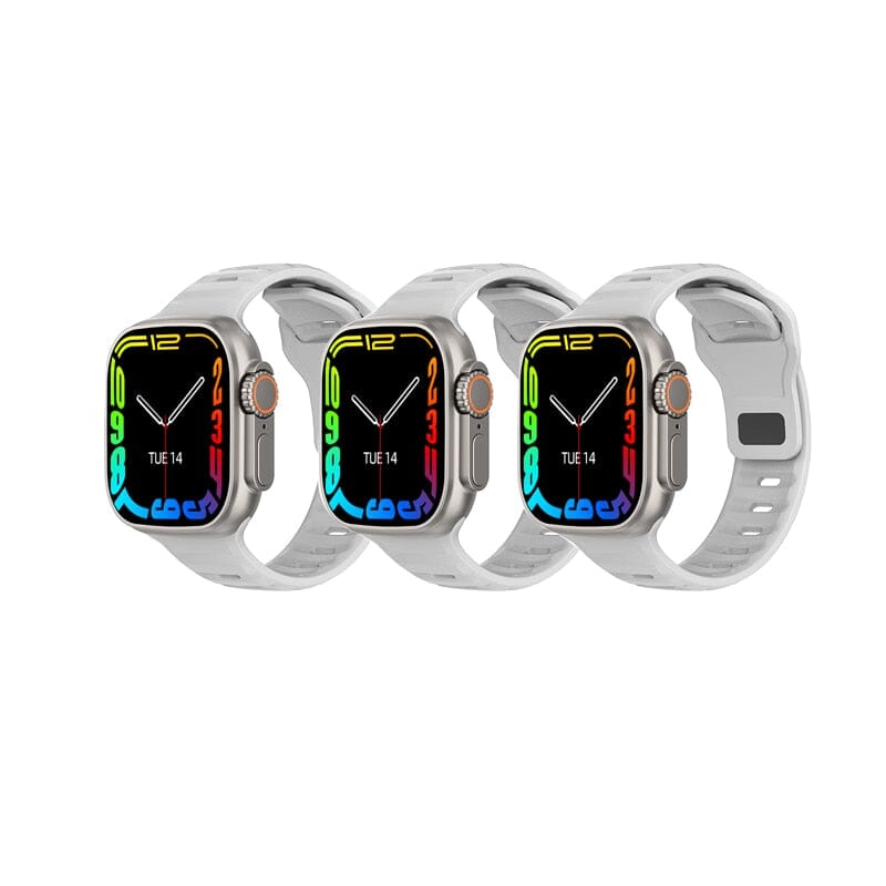 Smart Watch DT Ultra 49mm Series 8 LF Comercio e Importações 3 Peças Prata 49mm 